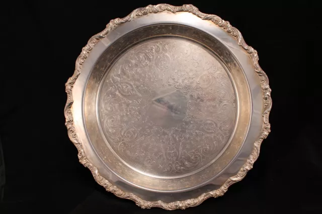 Old English By Poole Silver Plate Footed Pie Dish 5017 12"