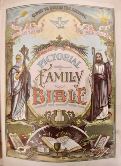 Beard Surname Family Holy Bible 1892 Illustrated English Lebanon Pennsylvania O 2