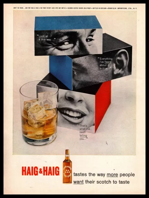 1962 Haig & Haig Five Star Blended Scotch Whisky 86.8 Proof Vintage Print Ad