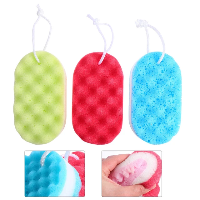 3 un. esponja de ducha para esponja corporal exfoliante