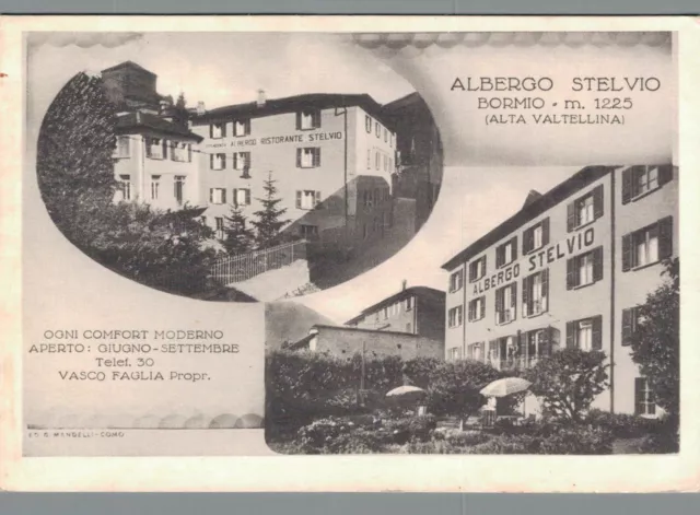 Sondrio Bormio Albergo Stelvio F. Grande non spedita