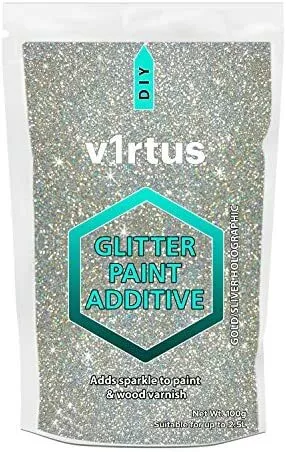 Silver Gold Holographic Glitter Paint Crystal Additive 100g For Emulsion Paint
