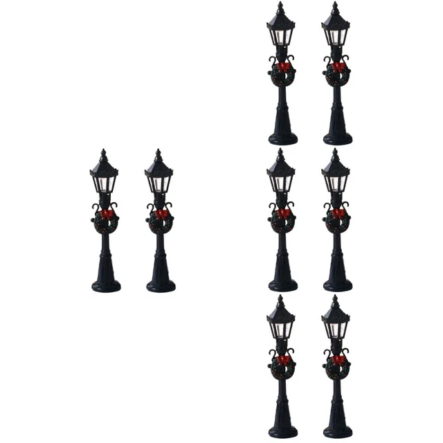 8 PCS VILLAGGIO in Miniatura Lampioni Modello Lampione Per Modelli Di