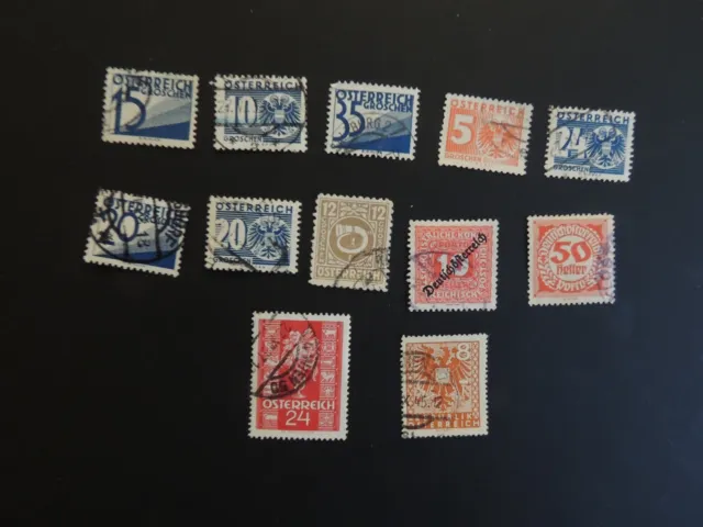 Briefmarken „9x Österreich postfr. teilw. Falz wie abgebildet (44)“