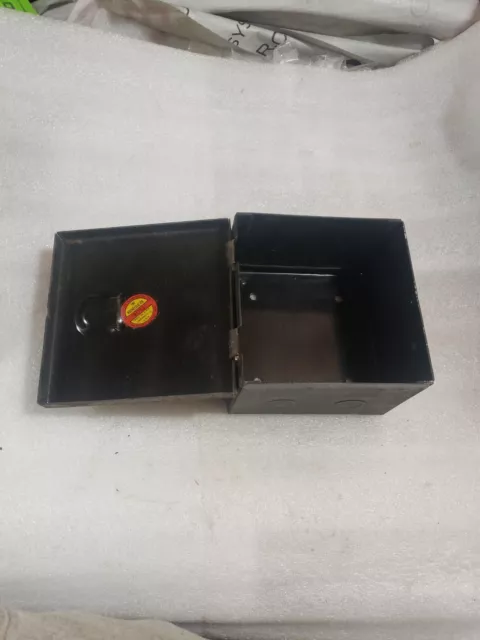 Vintage Electric Panel Junction Lock Box - Heavy Metal - Cabinet -