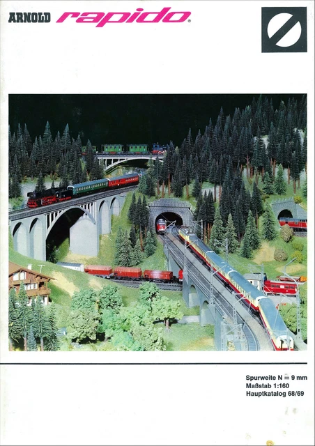 Catalogue Arnold Rapido N Et 1/160 De 1968/1969 - Plans De Réseaux Inclus - État Correct
