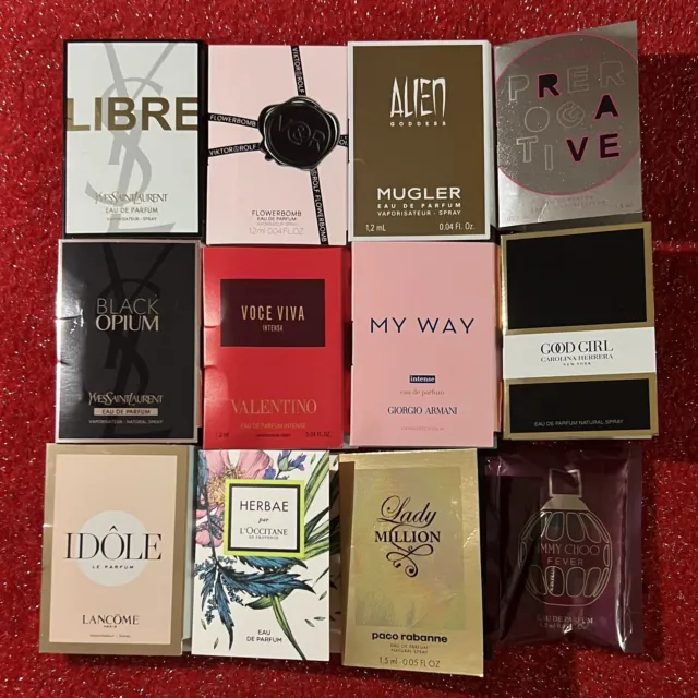 Designer Perfume Samples - Libre, Alien, Idole, My Way, Good Girl - Bundle 9