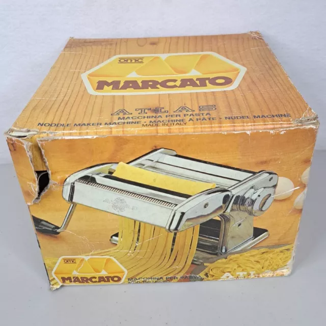 Marcato Atlas Pasta Noodle Maker Machine Hand Crank Turn Model 150 Made In Italy