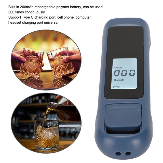 Pantalla LCD digital compacta portátil sin contacto de alta precisión probador de alcohol