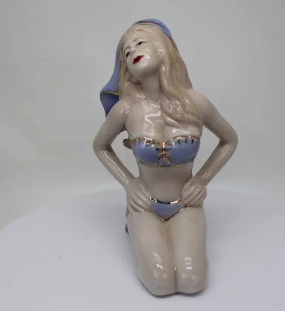 Art Deco Style Figurine Bathing Beauty Sexy Art Nouveau Style Porcelain