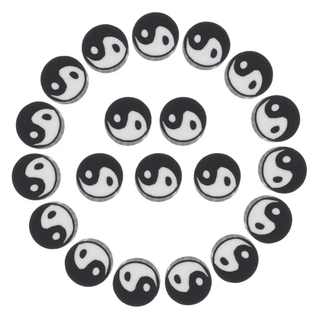 100 stücke tai chi yin yang lose spacer perlen charms für diy schmuck machen