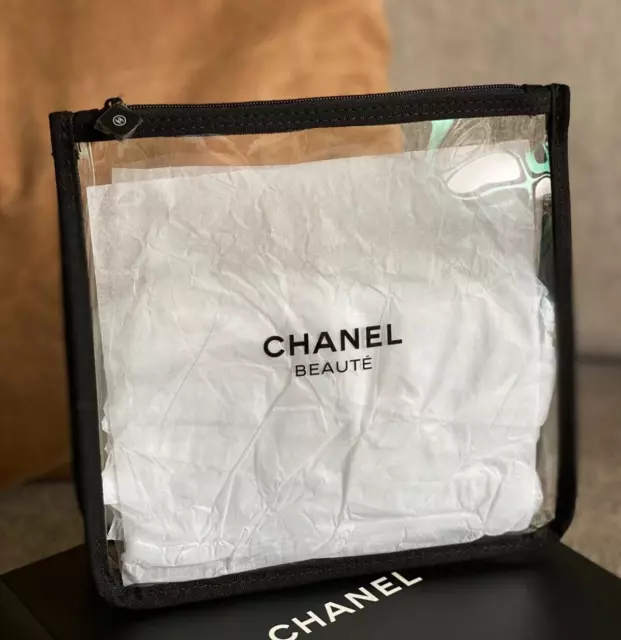 NEW CHANEL BEAUTY gift makeup bag pouch clutch cosmetic case VIP