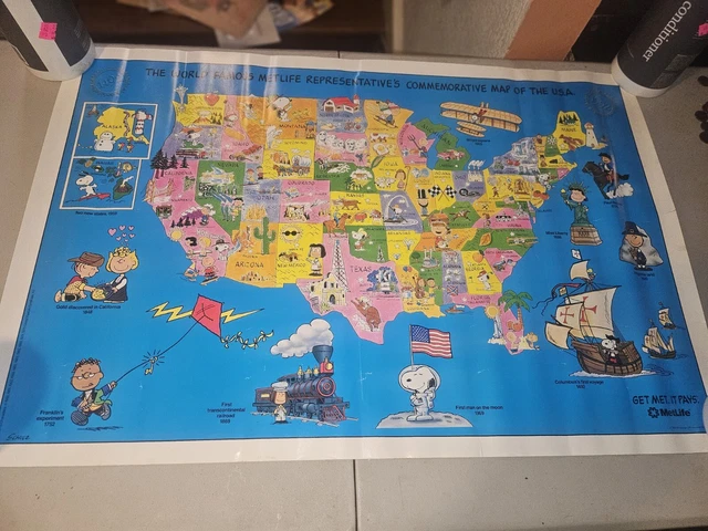 SNOOPY PEANUTS METLIFE Reprsentative's Poster $26.99 - PicClick