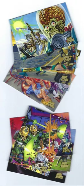 Mars Attacks Invasion Gold Foil Stamped Parallel Card Lot Of 12 Cards Topps 2012