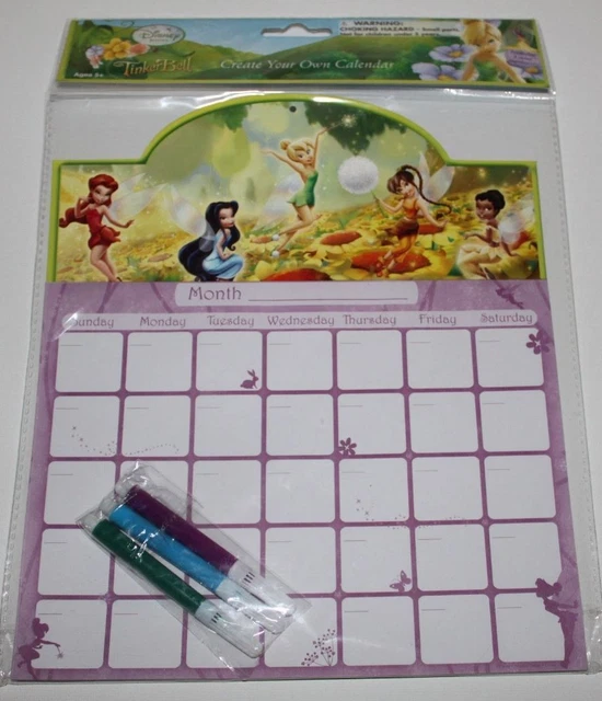 DISNEY TINKERBELL FAIRY calendar Create Your Own 2.75 PicClick
