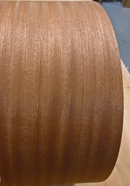 Sapele Ribbon Mahogany wood veneer edgebanding 4-3/8" x 76" preglued hot melt