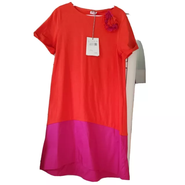 Il Gufo Girl’s Dress Cotton Elastane, Bright Pink, Sz 10 new