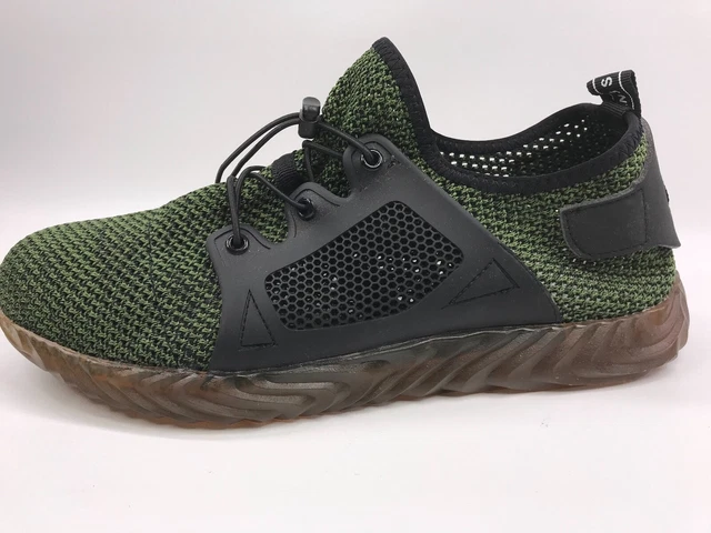 ADIDAS "Die Weltmarke" Green Mesh Steel Toe Work Sneakers Shoes Men's Size 13 3