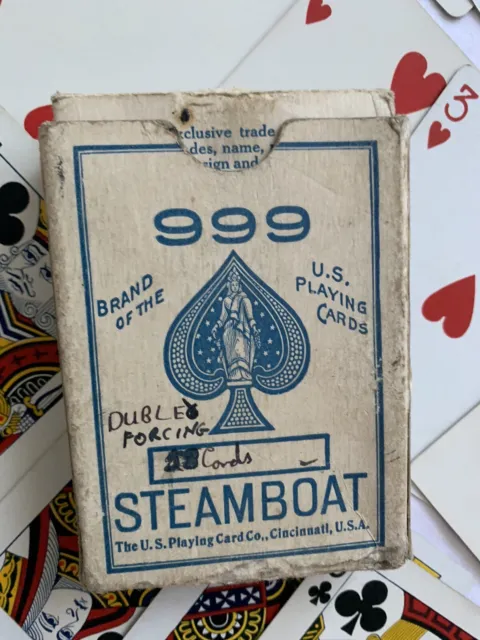 Old Magic Trick Rare-Steamboat 999 Playing Cards-By The Us Card Playing Company