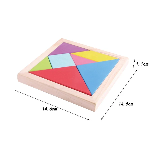 2 Stück Holz Tangram Puzzle Für Kinder – Geometrische Blöcke, Pädagogisches Spielzeug Ab 3 Jahre