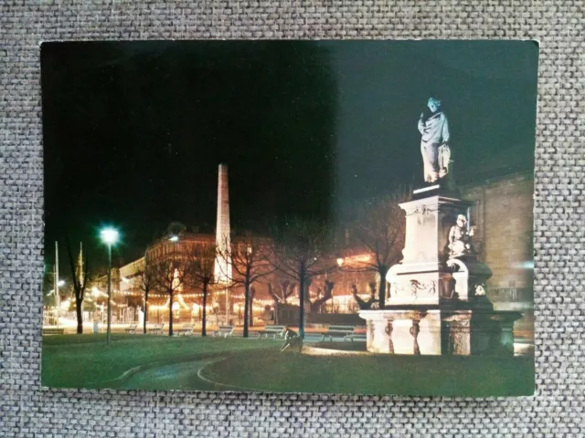 Cpsm Cpm Chalon Sur Saône Place De L Obelisk At Night
