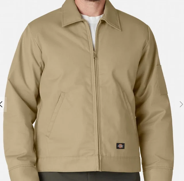 Dickies UNLINED jacket MEN size 2XL color Khaki- Water Resistant