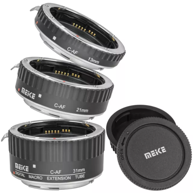 Canon EF/EF-S Compatible Auto Extension Tubes: 3-Piece Set for Macro Photography