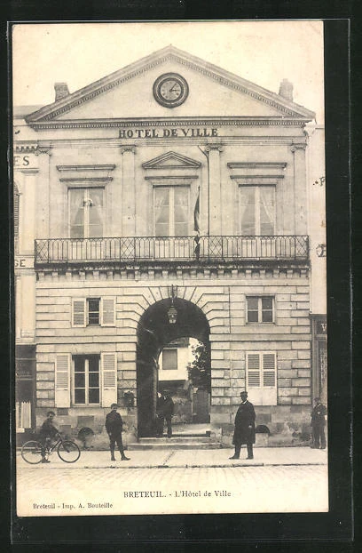 CPA Breteuil, L´Hotel de Ville