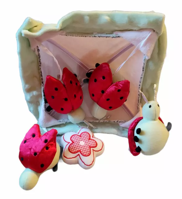 Kids Line Kidsline Ladybug Dragonfly Flower Nursery Crib Musical Mobile