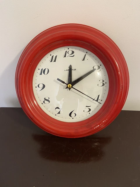 LORENZ Orologio-Parete Elettronico Anni70 Vintage NO QUARTZ