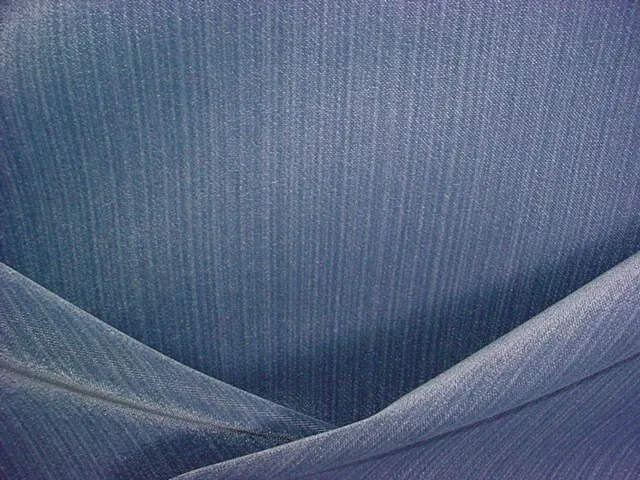 7-7/8Y Kravet Lee Jofa Soft Slate Blue Strie Velvet Upholstery Fabric