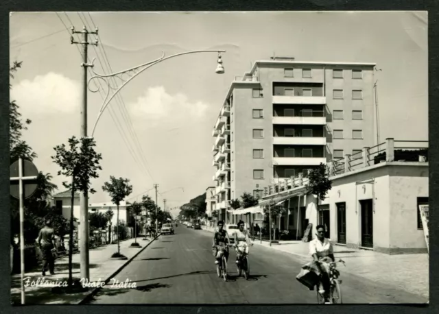 GROSSETO FOLLONICA 17 SALUTI da... VEDUTINE Cartolina VIAGGIATA 1959 REAL PHOTO