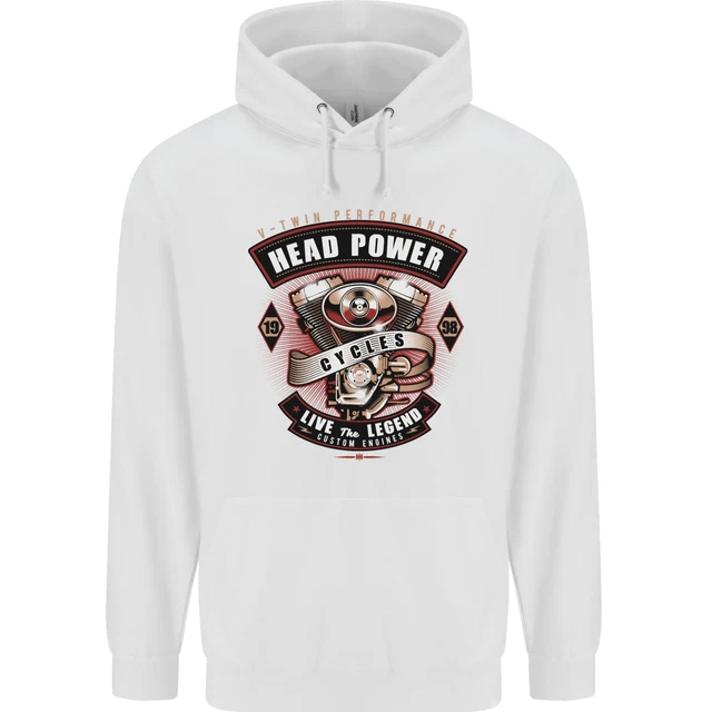 Head Power Motorcycle Motorbike Biker Childrens Kids Hoodie