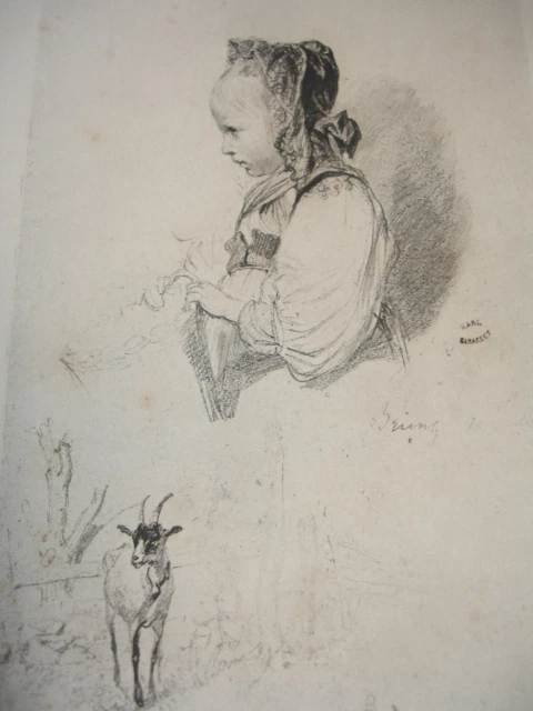 GRAVURE XIXe VOYAGE EN SUISSE  signée Karl Girardet 1849