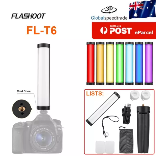 FL-T6 30W RGB LED Video Light Mini Handheld Photography Light Tripod for Live