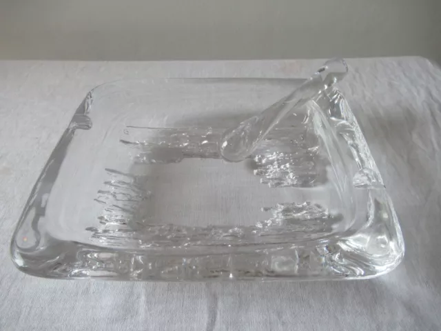 DAUM  Cendrier Mortier vide-poche cristal. Signé Rey Crystal ashtray with mortar