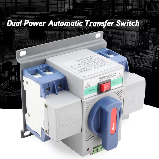 Transfer Switch 1pc 220V 63A 2P   Dual Power Automatic Transfer Switch