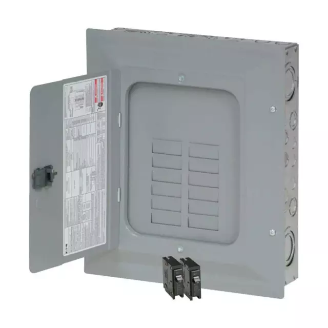 Eaton Main Lug Breaker Box Neutral Load Center 125-A 24-Circuit 12-Space Plug-on