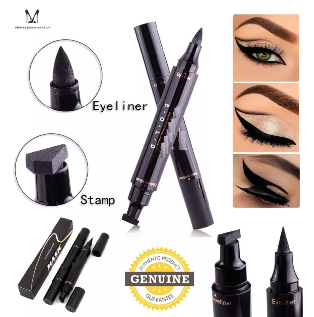 Black Winged wing Eyeliner Stamp Waterproof Eye Liner Pencil Liquid