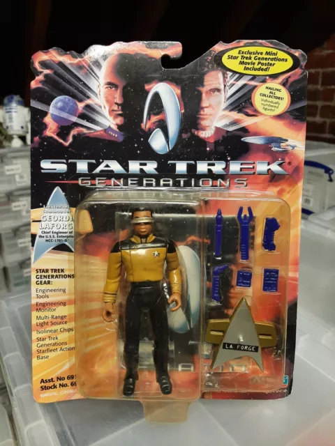 Playmates Star Trek Generations with poster La Forge 1994 T5