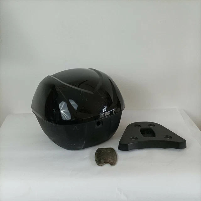Baule Bauletto Con Piastra Per Scooter Kymco Agility 50 125 R16 Di Colore Nero