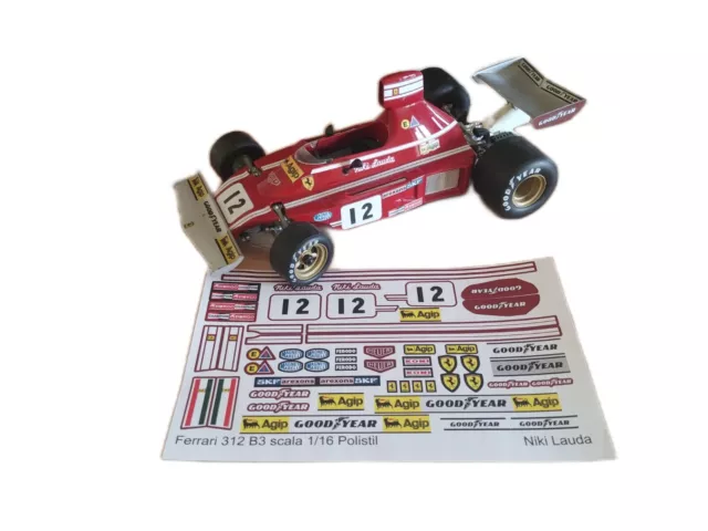 Kit Adesivi - NO DECALS - Ferrari 312 B3 N. Lauda Polistil scala 1/16 - NO 1/18