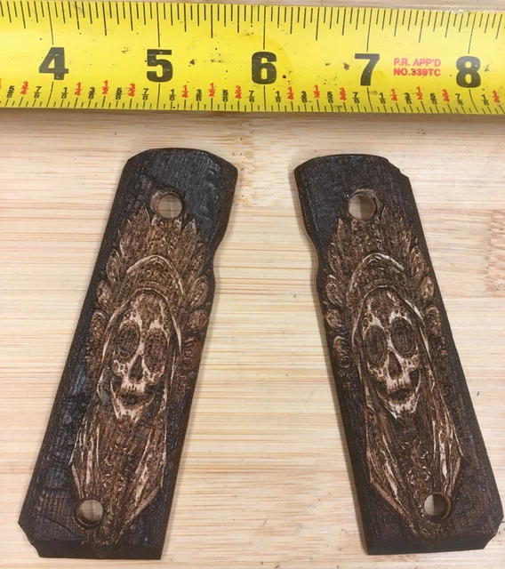 1911 Full Size Santa Muerte Grips – Gold Guns