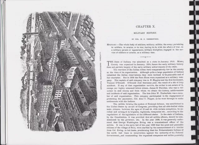 Miami County Indiana 1896 History/Genealogy Peru IN Amboy Bunker Hill +Townships