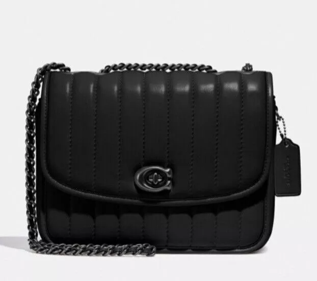 NEW Coach Madison 4684 Quilted Leather Medium Black Shoulder/Crossbody Dust Bag