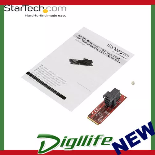 StarTech.com M2E4SFF8643 U.2 to M.2 Adapter for U.2 NVMe SSD, PCIe