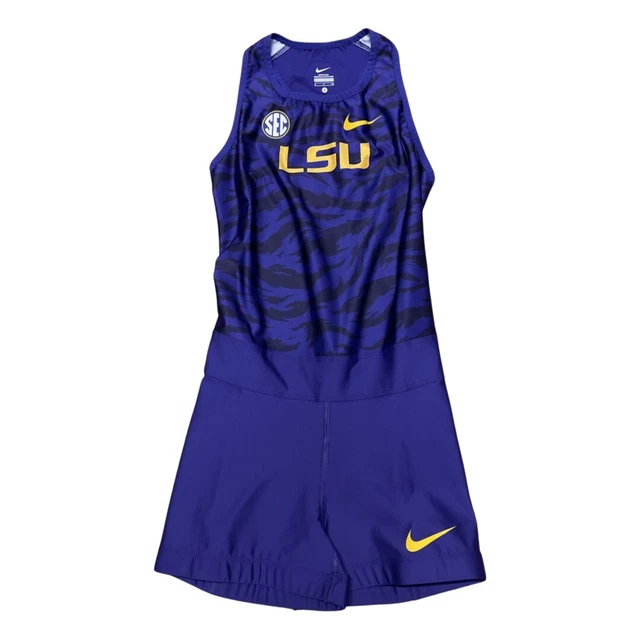 Nike LSU TIGERS Athlete Issue Track Singlet Speedsuit Size Small 825193-XXX