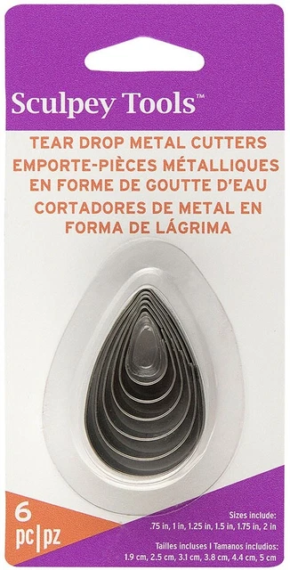 Juego de Cortador Graduado Premo Sculpey 6/Paquete-Gota Lágrima -AMM1-1022
