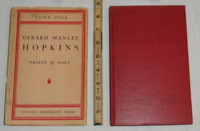 Rare Signed 1942 John Pick “Gerard Manley Hopkins Priest & Poet” 1st HC DJ Book