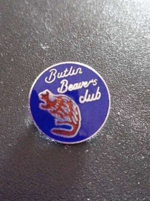 Vintage Enamel Badge ~ Butlin's Holiday Camp  Beavers Club Badge